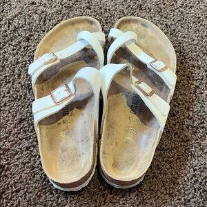 Birkenstock Kids White Double Strap Sandals
